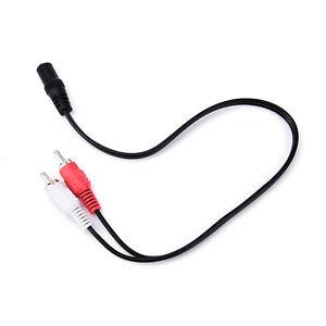 3.5mm 1/8" Stereo Female to 2 Male RCA Jack Adapter AUX Audio Y Cable Splitter