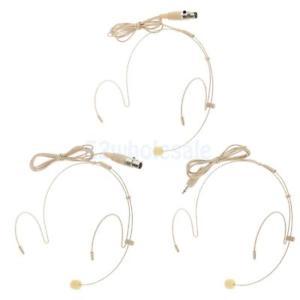 Professional Ear Hook Wired Headworn Condenser Microphone 3Pin Skin Color