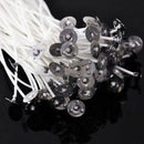 50pc Candle Wicks Cotton Core Pre Waxed With Sustainers For Candle Making 8 T0W4