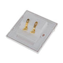 2pcs 2+4 Binding Post Banana Plug Speaker Audio Surround Wall Face Plate