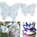 2Pcs/Set Butterfly Cake Fondant Sugarcraft Mould Cookie Plunger Cutter Mold Tool