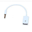 3.5mm Male AUX Audio Plug Jack To USB 2.0 Converter Cord Cable Car MP3