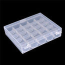 25 Cell Empty Bobbins Spools Box Sewing Machine Case Organizer Storage HS
