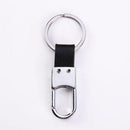 New Fashion Black Leather Strap Keyring Keychain Key Chain Ring Key Fob