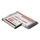 54mm Express Card ExpressCard to 2 Port USB 3.0 HUB Internal Adapter for Laptop