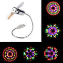 Flexible LED Mini Power USB Fan Gooseneck For CarHome Office PC Notebook
