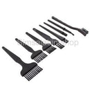 8 in 1 Plastic Small Portable Handle Nylon Anti Static Cleaning Brush Black