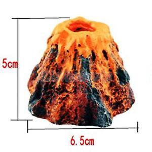 Super Underwater Volcano Aquarium Ornament Fish Tank Air Stone Tropical Fish