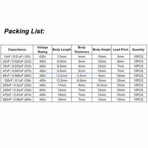 100pcs-Polyester Capacitor 400V 630V 0.01uf---0.68uf Wholesale Lot