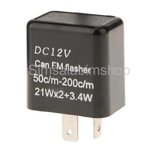 2Pin Electronic Flasher Relay Fix For LED Turn Signal Lamps Hyper Flash 12V
