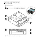 5.25 inch to 2.5 or 3.5" Internal Hard Disk Drive Mounting Kit with Screws
