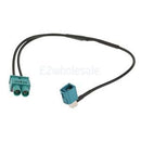 Dual Male Fakra to One Female Car Radio Aerial Antenna Adapter for VW AUDI