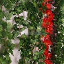 5Pcs 7.8Ft Artificial Crabapple Garland Plants Ivy Vine Foliage Home decor