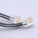 10Pcs RJ11 Male to Male Curley Telephone Extension Coil Cable Cord 2m Black