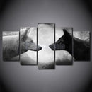 5pcs Abstract Home Canvas Prints Painting Artwork Wall Hanging Decor Wolf-S