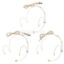 Beige Color 3.5mm Mono Telescopic & Foldable Head-mounted Headset Microphone