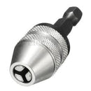 1/4'' Inch Hex Shank Keyless Drill Bit Chuck Adapter Converter Quick Change Tool