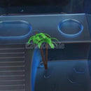 Reptile Tortoise Turtle Vivarium Tank Fish Aquarium with Coconut Tree Blue