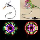 Flexible LED Mini Power USB Fan Gooseneck For CarHome Office PC Notebook