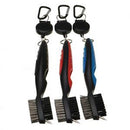 Golf Club Cleaning Brush & Groove Cleaner With Retractable Reel