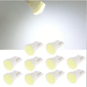 10x 12V Car Super Bright White 1 LED COB SMD T10 W5W Wedge Side Light Bulb Lamp