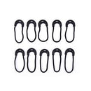 10pcs EDC Black Zip Zipper Pulls Cord Rope For Outdoor Travel Clothing Backpack