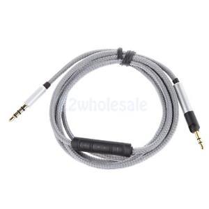 1.2m 3.5mm Replacement Audio Cable with Remote & Mic for ATH-M50x Headphones