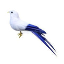 Home Artificial Blue Tail Bird Fur Imitation Animal Garden Decor 28cm