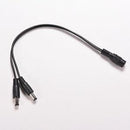 5.5x2.1mm CCTV Camera 1 Female to 2 Male DC 12V Power Splitter Cable Adapter 2DF