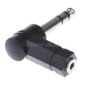 3 Pole 90 degree 6.35mm Male to 3.5mm Female Plug Audio Adapter 10 Pack