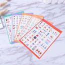 5 Sheets Cute Paper Stickers For DIY Po Album Scrapbook Calendar Diary Set