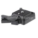 Camera Tripod Quick Release Plate Clamp Adapter w/ Double Insurance Button