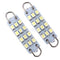 2x 43MM White SMD Rigid Loop 1.72" 560 570 576 LED Dome Map Light Door Bulb