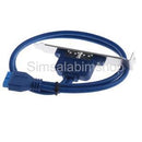 2Port USB3.0 Female to PC Motherboard 20pin Flat Cable 1.5ft with PCI Bracke