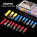 300Pcs Assorted Crimp Terminals Set Insulated Electrical Wiring Connector Kit