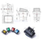 4pcs 6 Pin Rocker Push Button Switch Circuit Breaker Universal