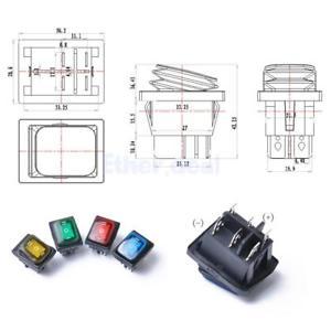 4pcs 6 Pin Rocker Push Button Switch Circuit Breaker Universal