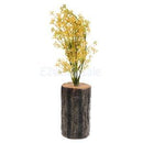 Artificial Succulent Plant Mini Faux Potted Wooden Stump Home Hotel Decor