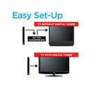 Clear TV Key HDTV FREE TV Digital Indoor Antenna 1080p Ditch Cable As Seen on TV