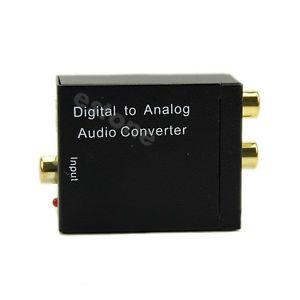 Optical Coaxial Toslink Digital to Analog Audio Converter Adapter RCA L/R 3.5mm
