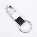 New Fashion Black Leather Strap Keyring Keychain Key Chain Ring Key Fob