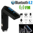 Bluetooth Car Kit Handsfree FM Transmitter Radio MP3 Player USB Charger & AUX