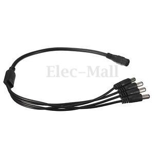 1 Female To 4 Male Power Supply Split Cable Converter DC 12V For CCTV Camera DVR