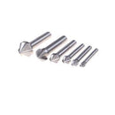 6pcs 3 Flute 90 Degree Hss Chamfer Cutter Bit Chamfering Countersink Drill Bits