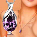 Natural Crystal Amethyst Healing Point Chakra Bead Stone Pendant for Necklace