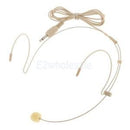 Beige Color 3.5mm Mono Telescopic & Foldable Head-mounted Headset Microphone