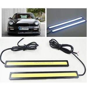 2pcs 17cm 12V White LED COB Car Auto DRL Driving Daytime Running Lamp Fog Light