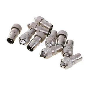 20pcs RF Female/Male Plug Connector Adapter for Cable TV Aerial Coaxial Coax