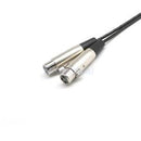 Dual XLR Female to Dual RCA Male Patch Cable - 2-XLRF to 2-RCA Audio Cable