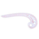 11.8" Long Comma Shaped Plastic Transparent French Curve Ruler SplIne